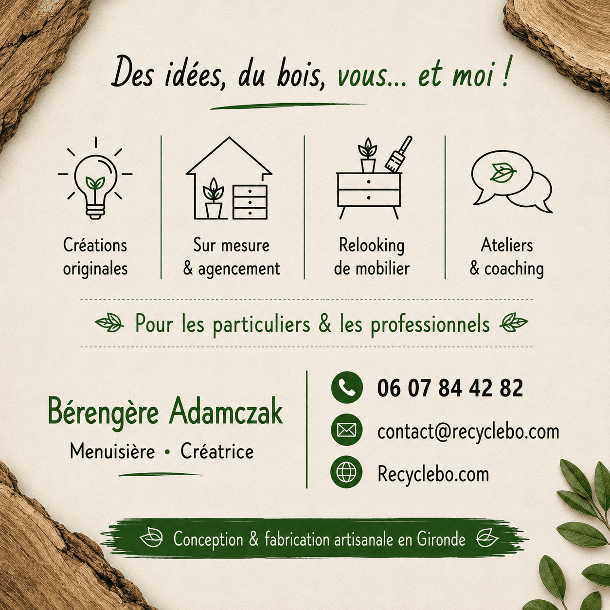Les prestations et coordonnées de Recyclé BO